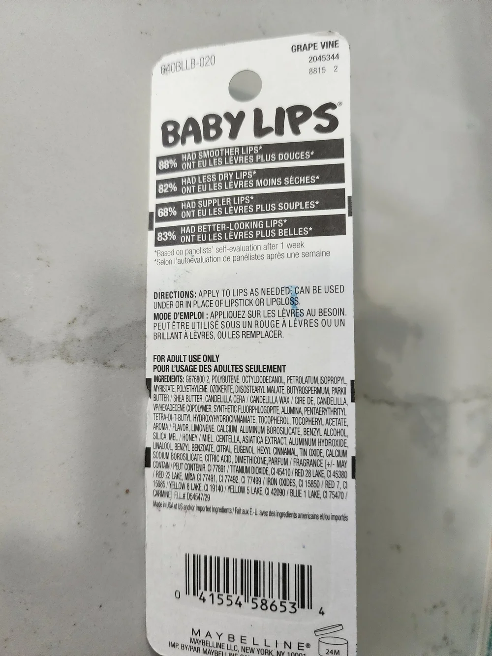 Maybelline Baby Lips Moisturizing Lip Balm #20 Grape Vine